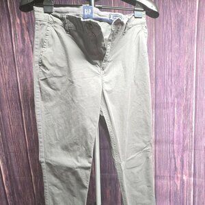 GAP Gray Relaxed Girlfriend Fit Pants Size 8 Stretch Cotton Casual
